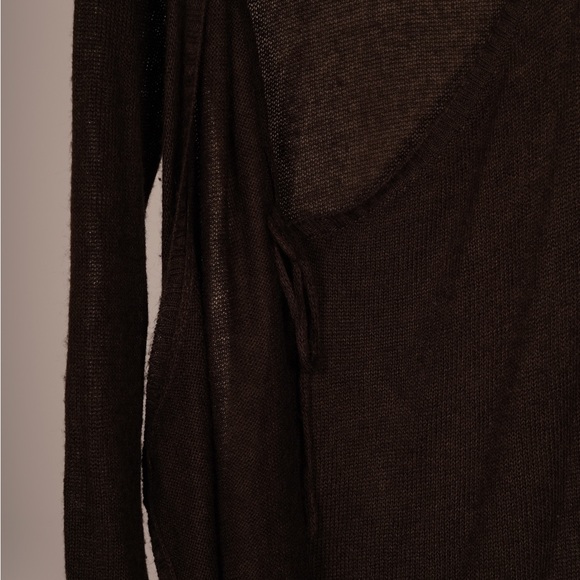Weekender Brown Long Wrap Sweater - Picture 3 of 3